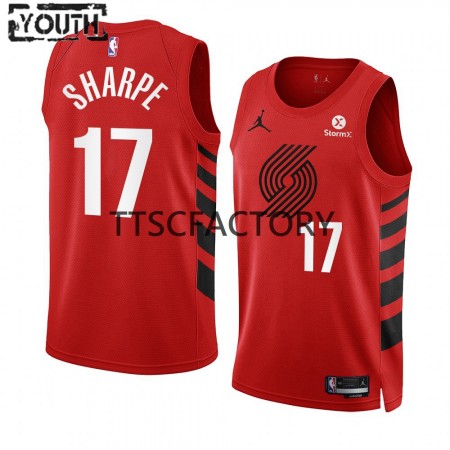 Dres Portland Trail Blazers Shaedon Sharpe 17 Nike 2022-23 Statement Edition Crvena Swingman - Dječji